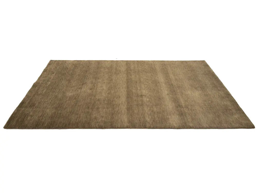 Brown Solid Hand-Loomed 6X9 Gabbeh Wool Rug