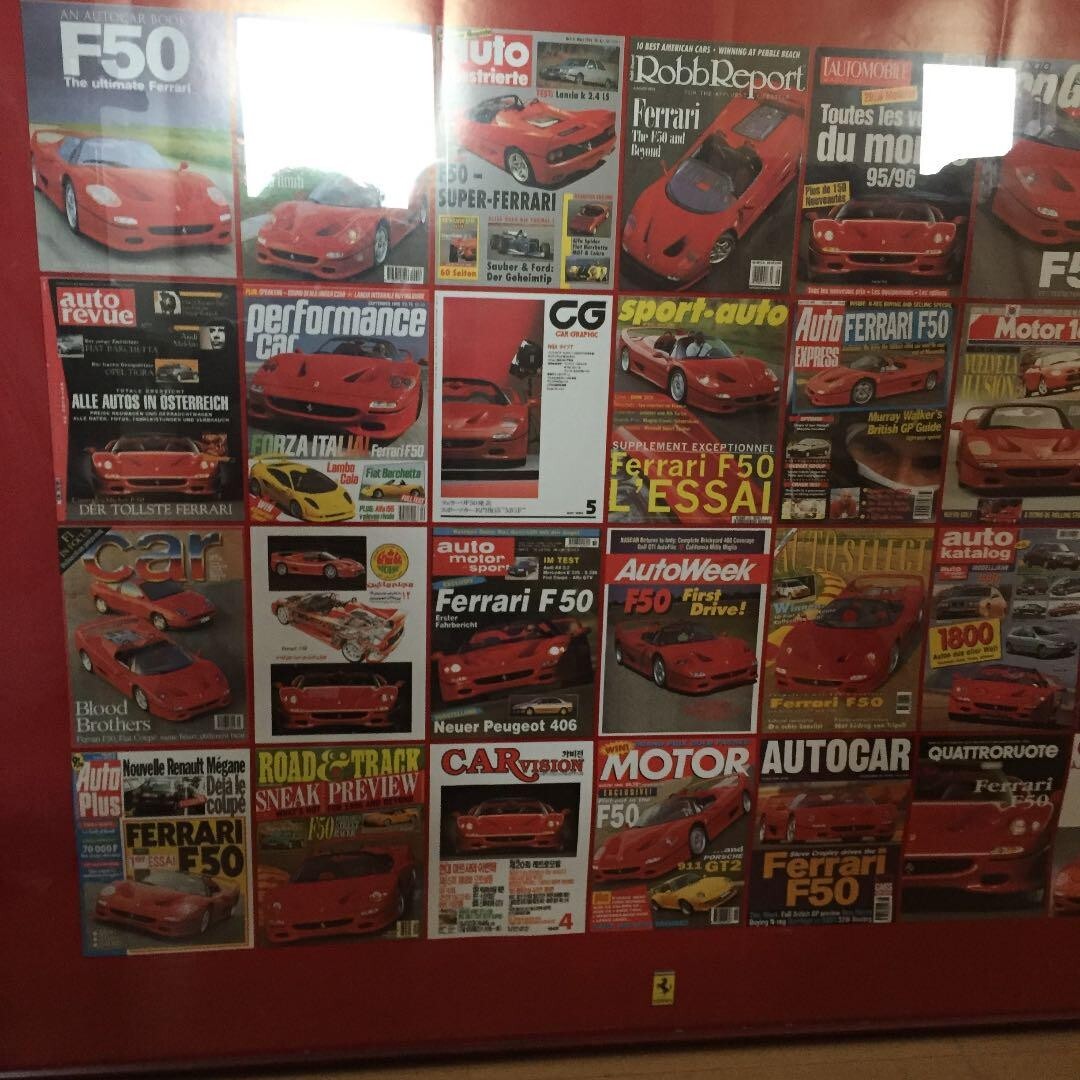 Rare Ferrari F50 Oversized Poster Custom-Made Framed Not For Sale Motor Magazine