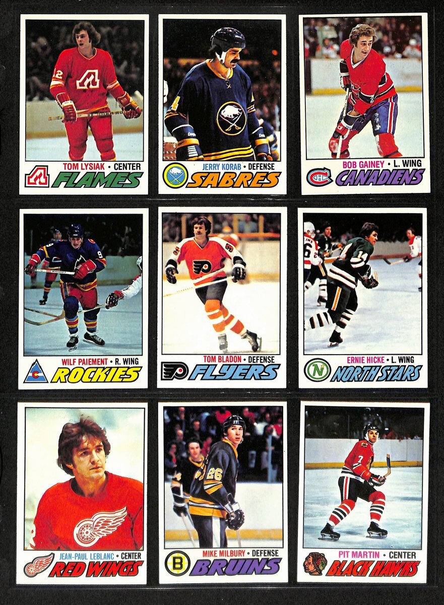 1977-78 Topps Hockey Cards Complete Set (1-264)