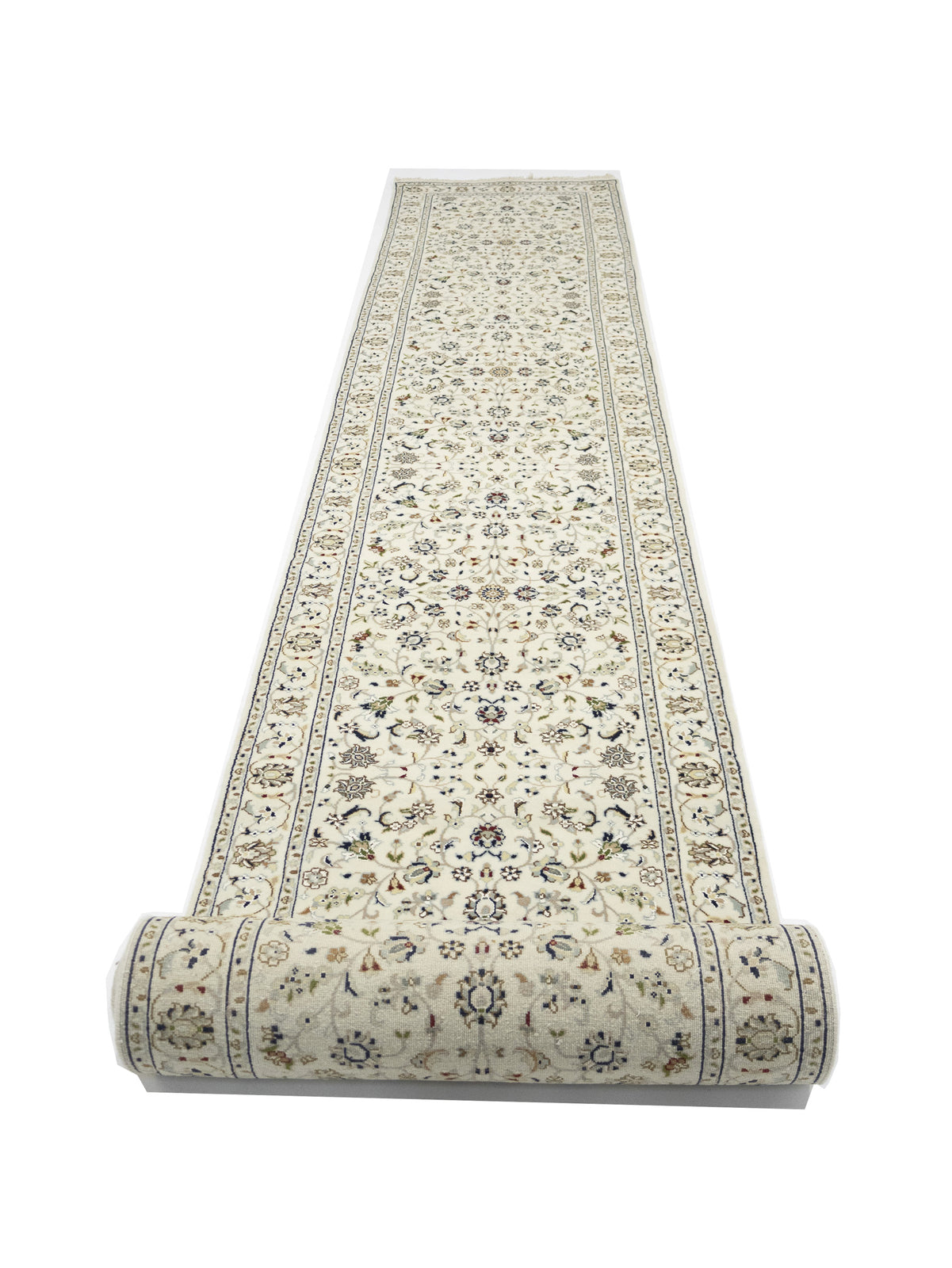 Indo-Nain Oriental Runner Rug All-Over Floral