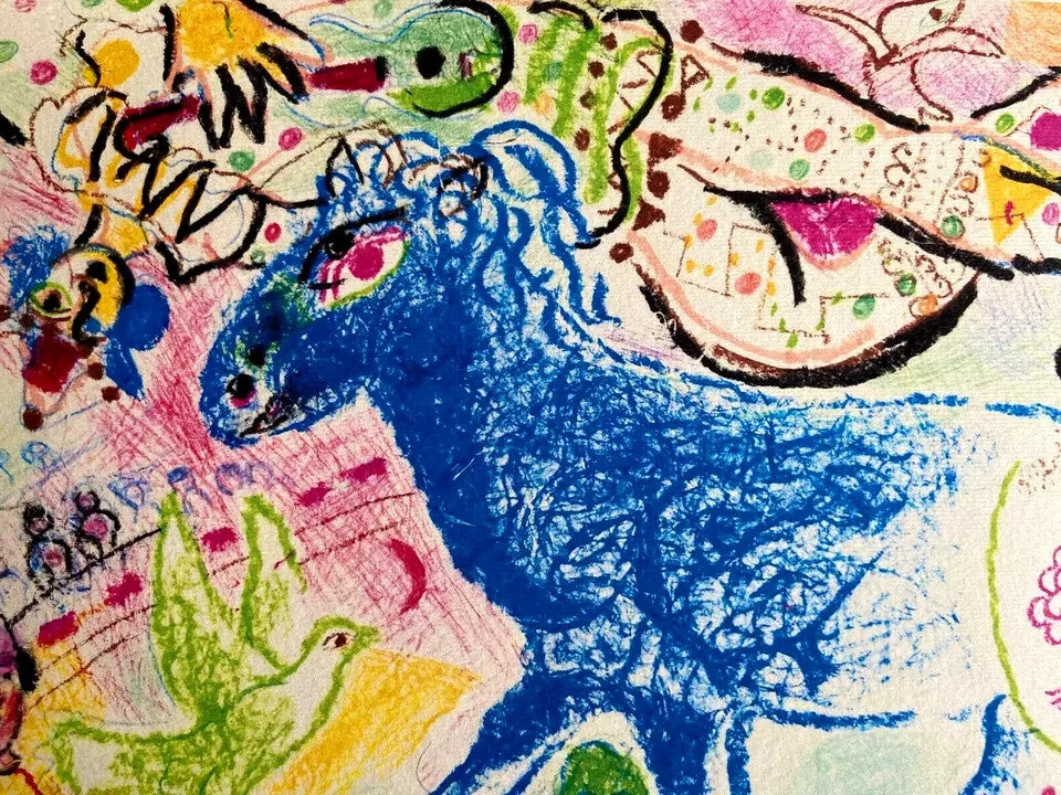 Marc Chagall Lithograph Coa Signed Hand Numbered Limited '