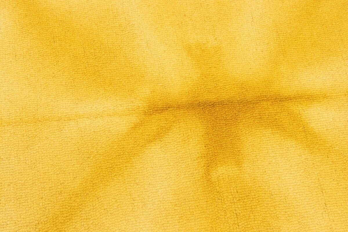 Contemporary Golden Yellow Tie-Dye Abstract 5X8