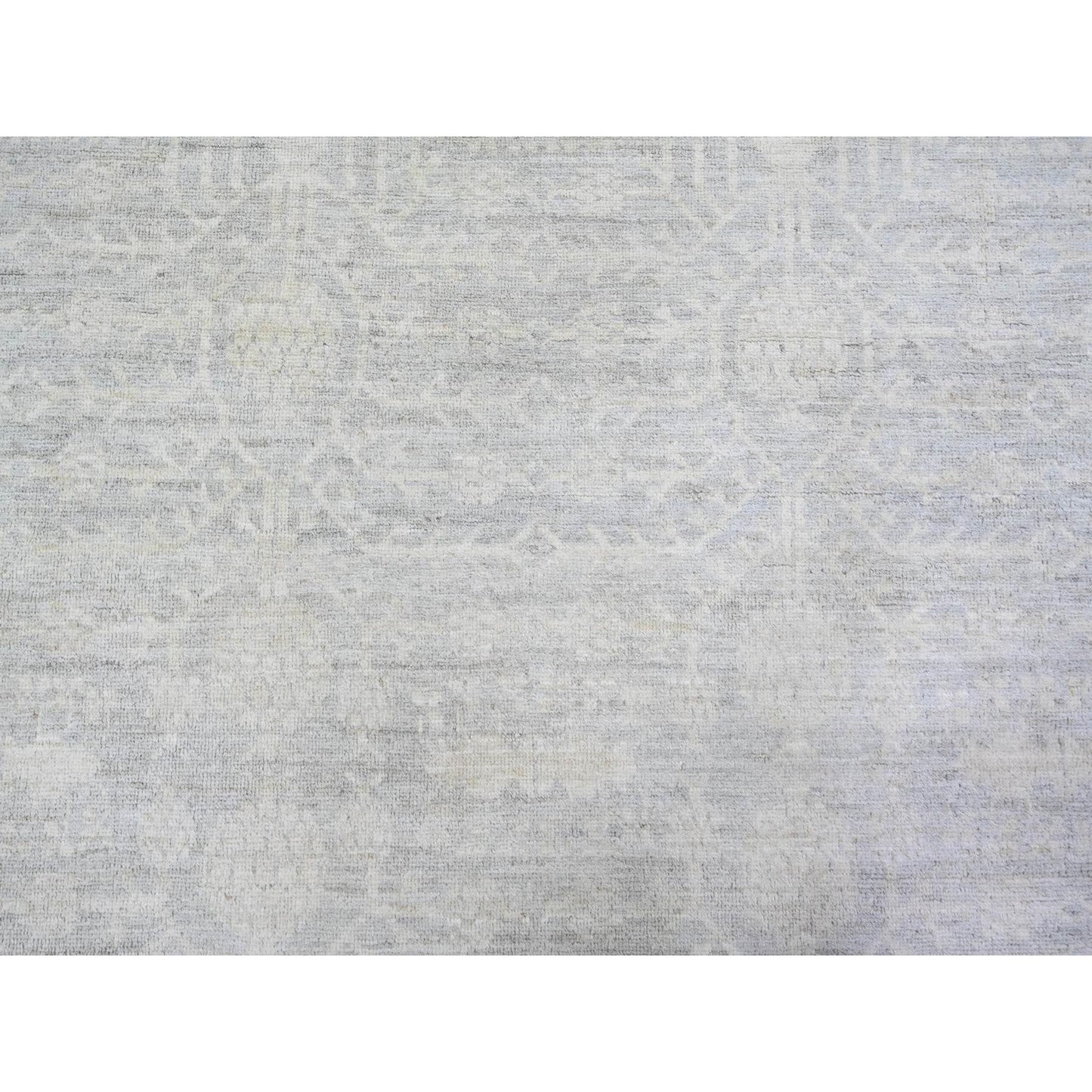 12'X14'3" Marian Blue Stone Washed Peshawar Wool Hand Knotted Rug