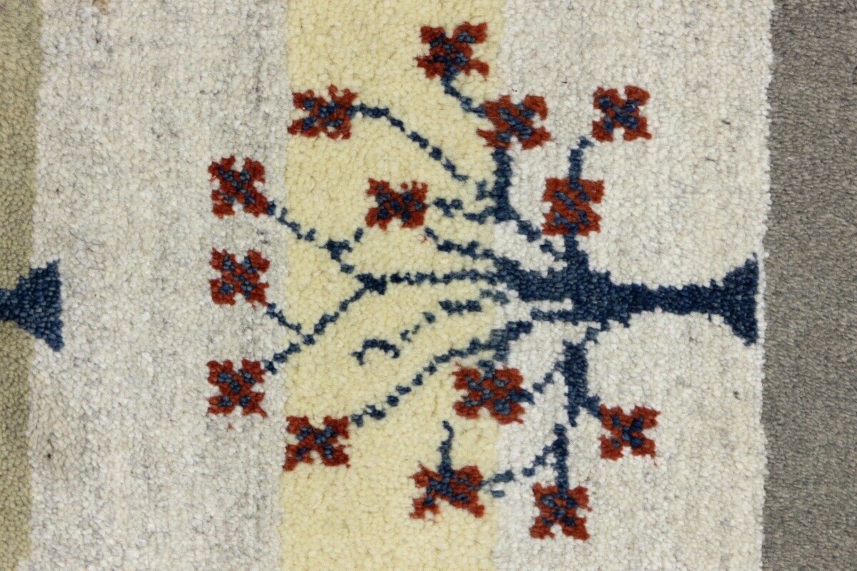 Multicolored Pictorial Tribal Rug Indo-Gabbeh