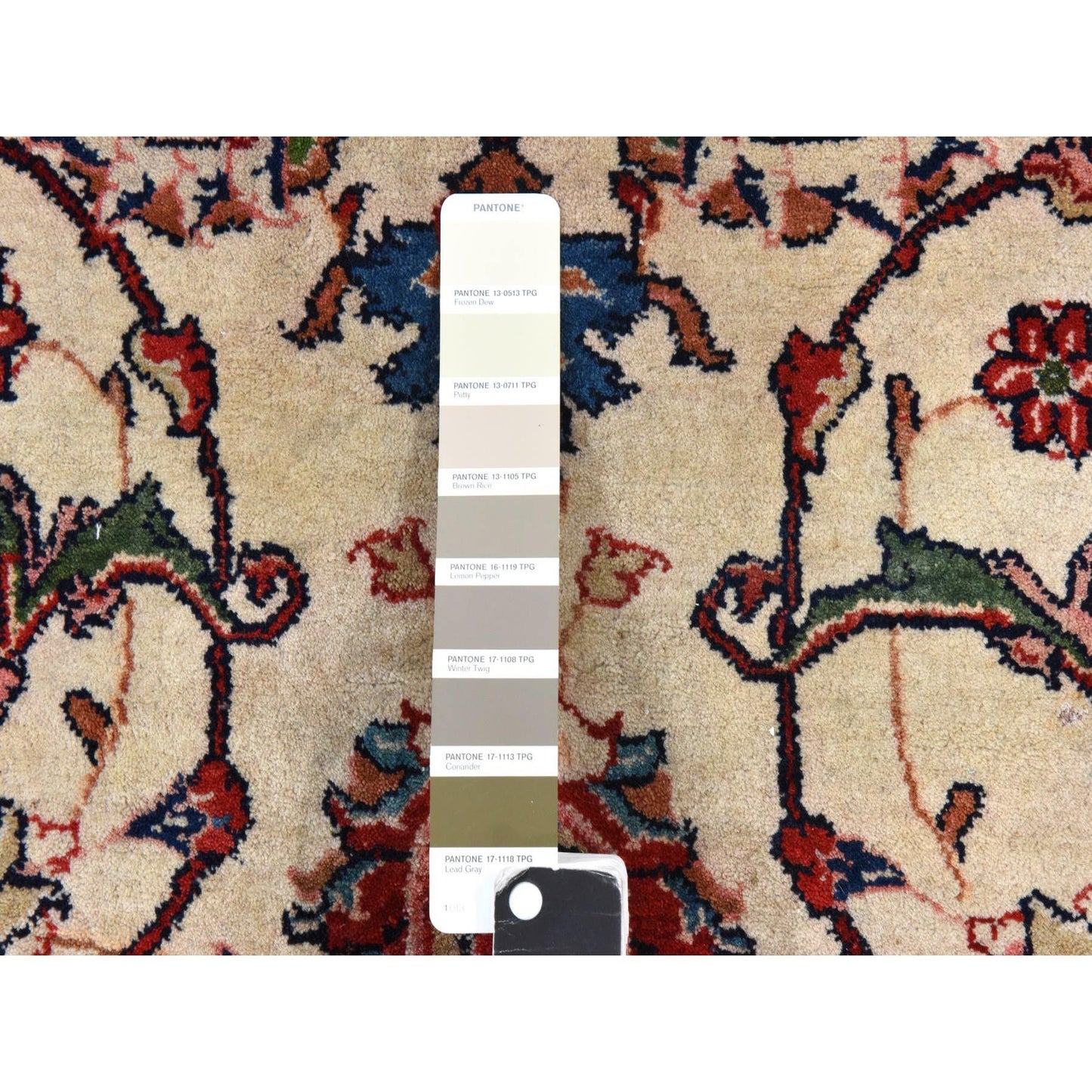 10'1"X13'9" Ivory Semi Antique Zoroastrian Saroogh Wool Hand Knotted Rug