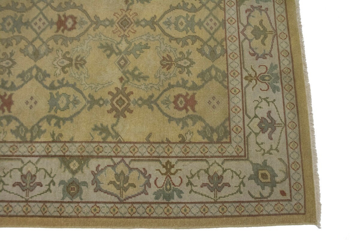 Hand-Knotted Oriental Rug Muted Antique-Washed