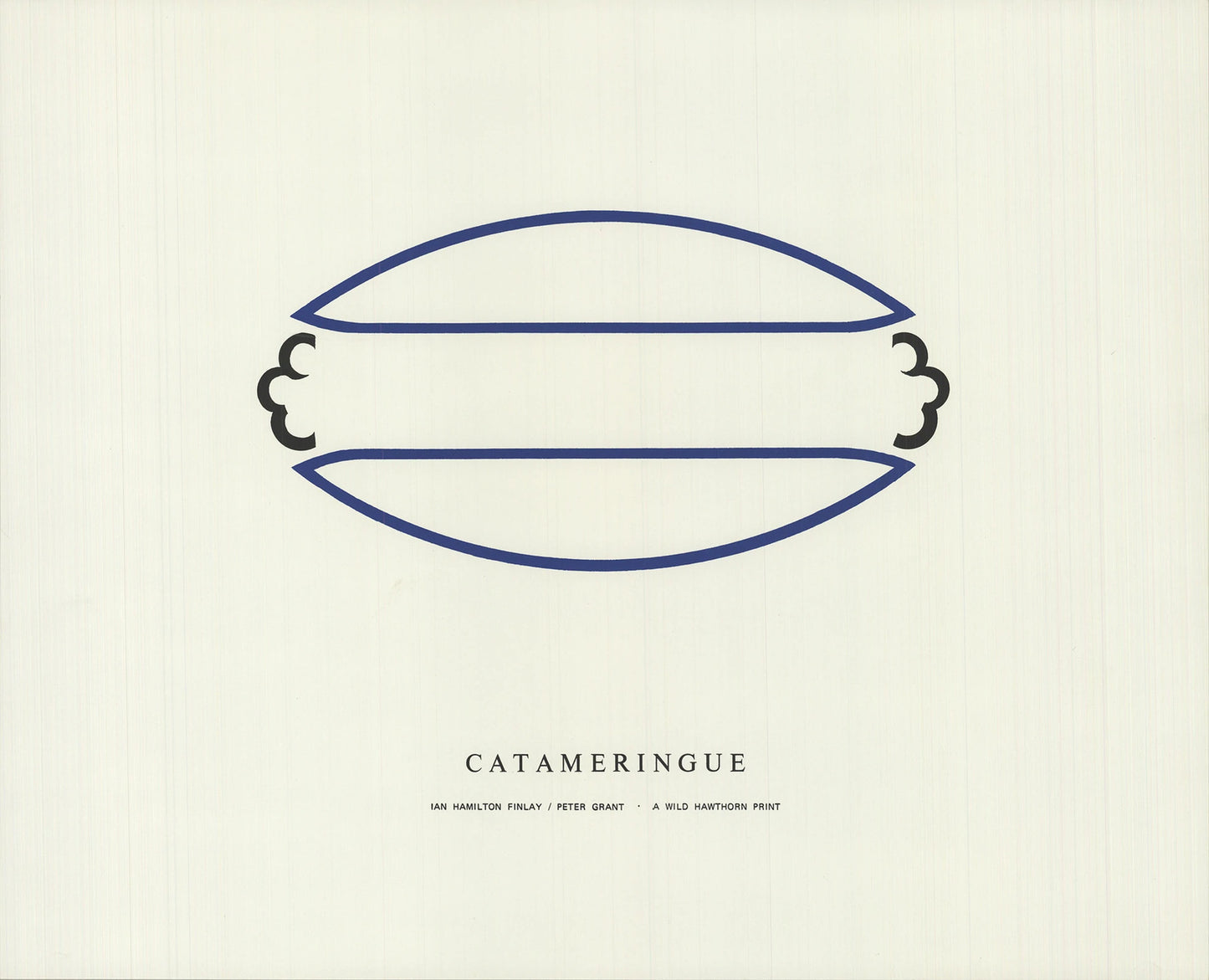 Ian Hamilton Finlay Catameringue " Serigraph Contemporary Blue