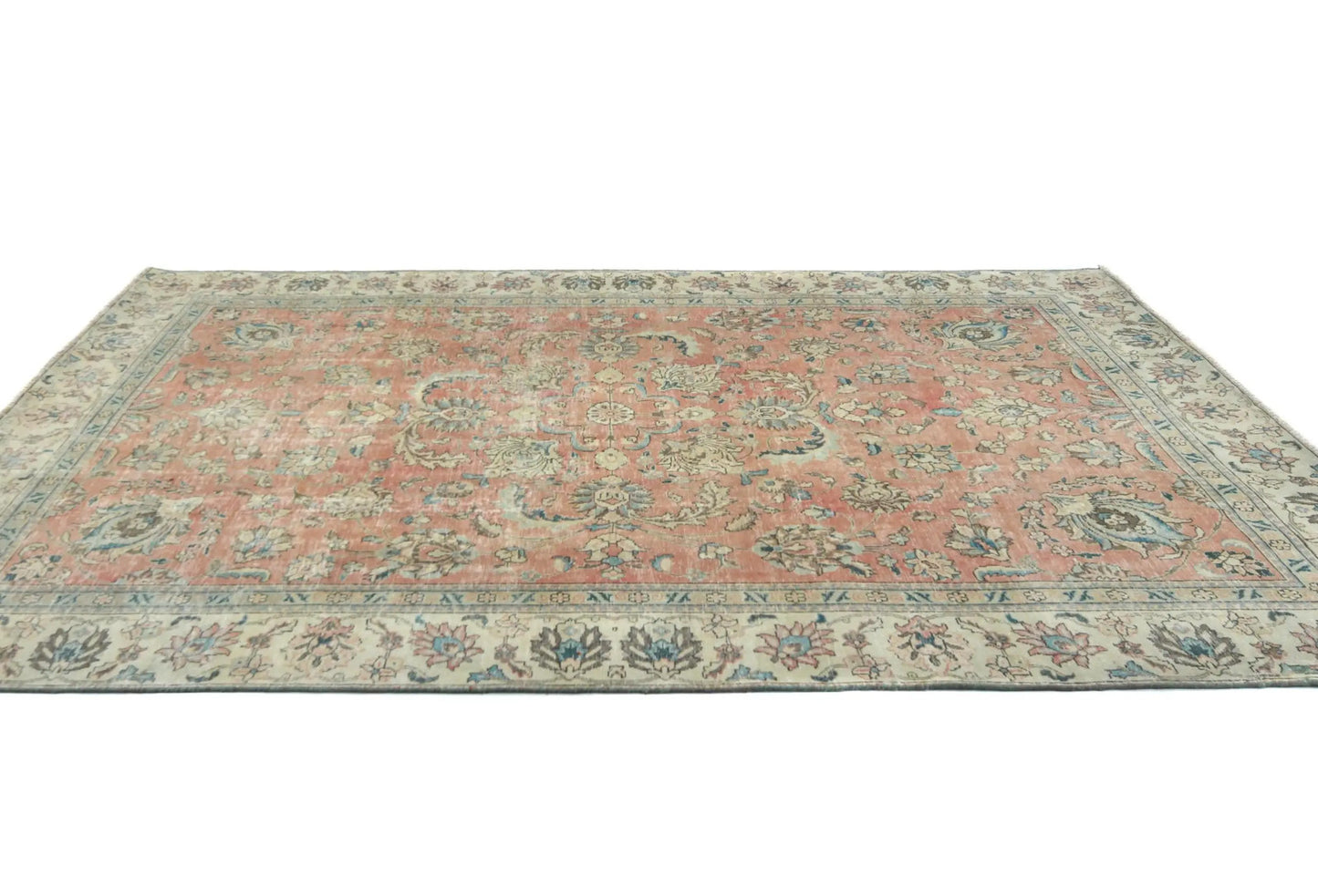 Handmade Semi-Antique Oriental Rug Muted