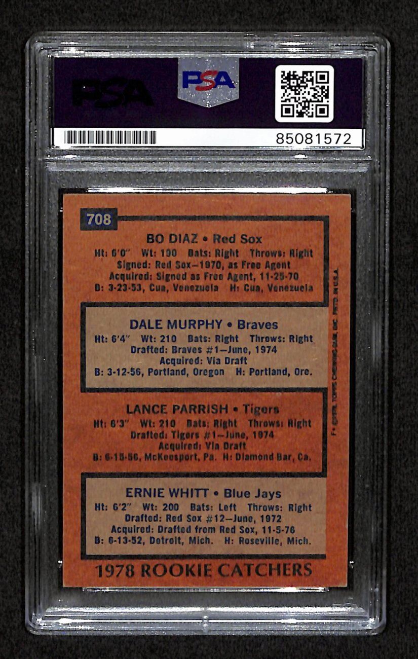 Diaz/Murphy/Parrish/Whitt Multi-Signed 1978 Topps