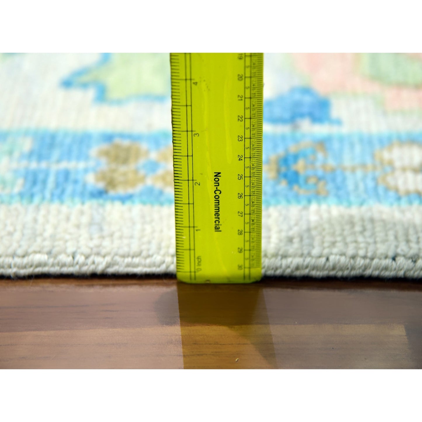10'2"X14' Frost Ivory Hand Knotted Oushak Weave And Design Pure Wool Rug