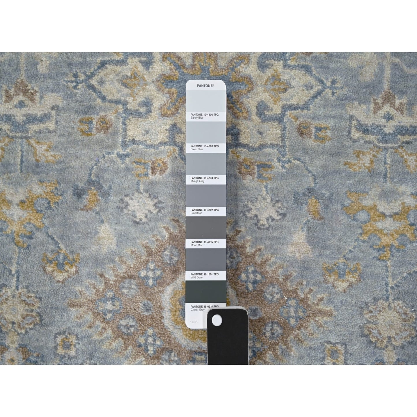 2'7"X10' Gray Karjihooz Design Natural Wool Hand Knotted Runner Rug