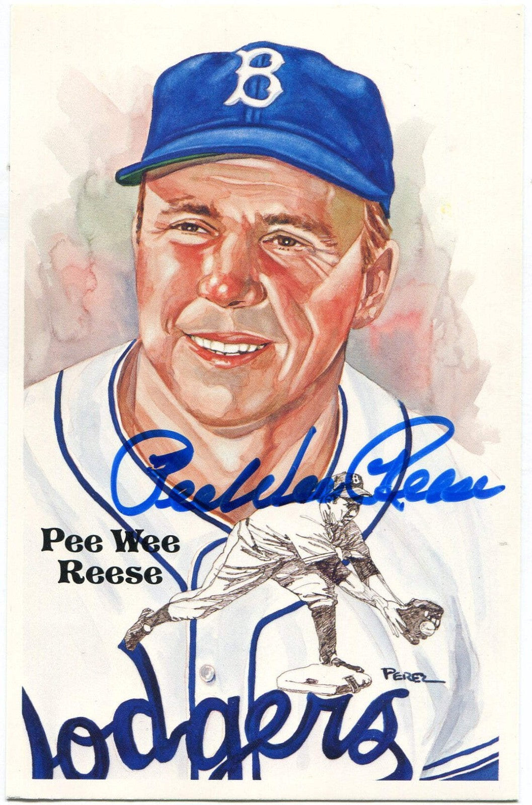 Pee Wee Reese Autographed Perez Steele Galleries
