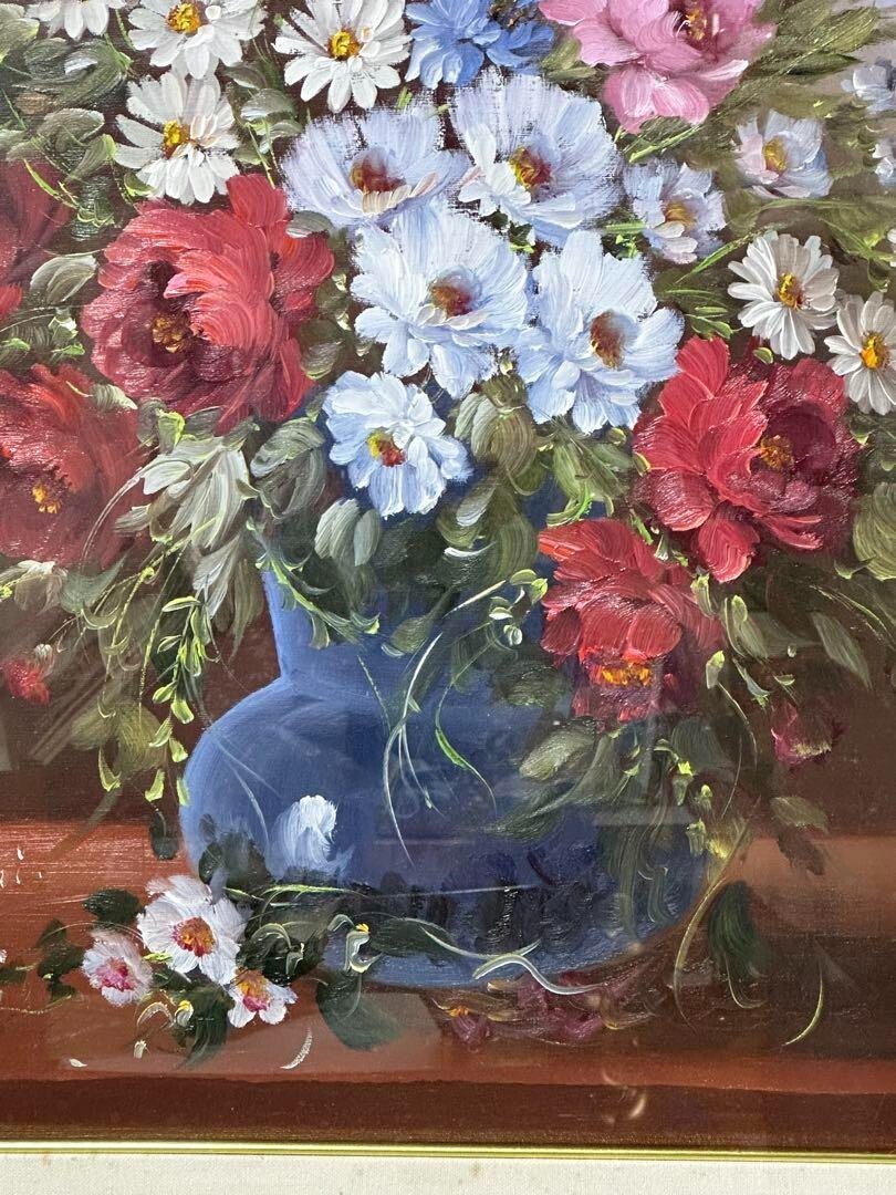 Lina Rossi Original Oil Painting -Flowers Signed