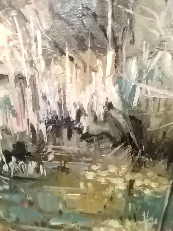 Denise Travers Poulain (France) Original Oil Painting Signed France Landscape
