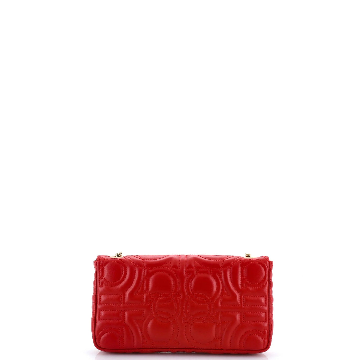 Salvatore Ferragamo Gancini Chain Wallet Gancini Quilted Leather Mini