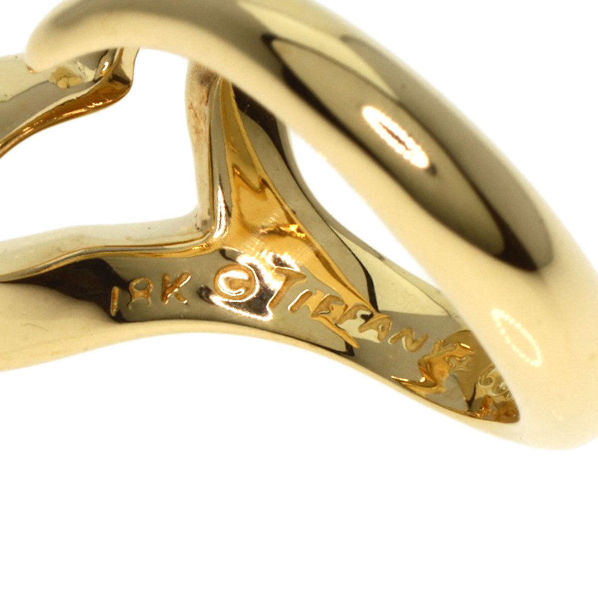 Tiffany&Co. Ring Open Heart K18 Yellow Gold