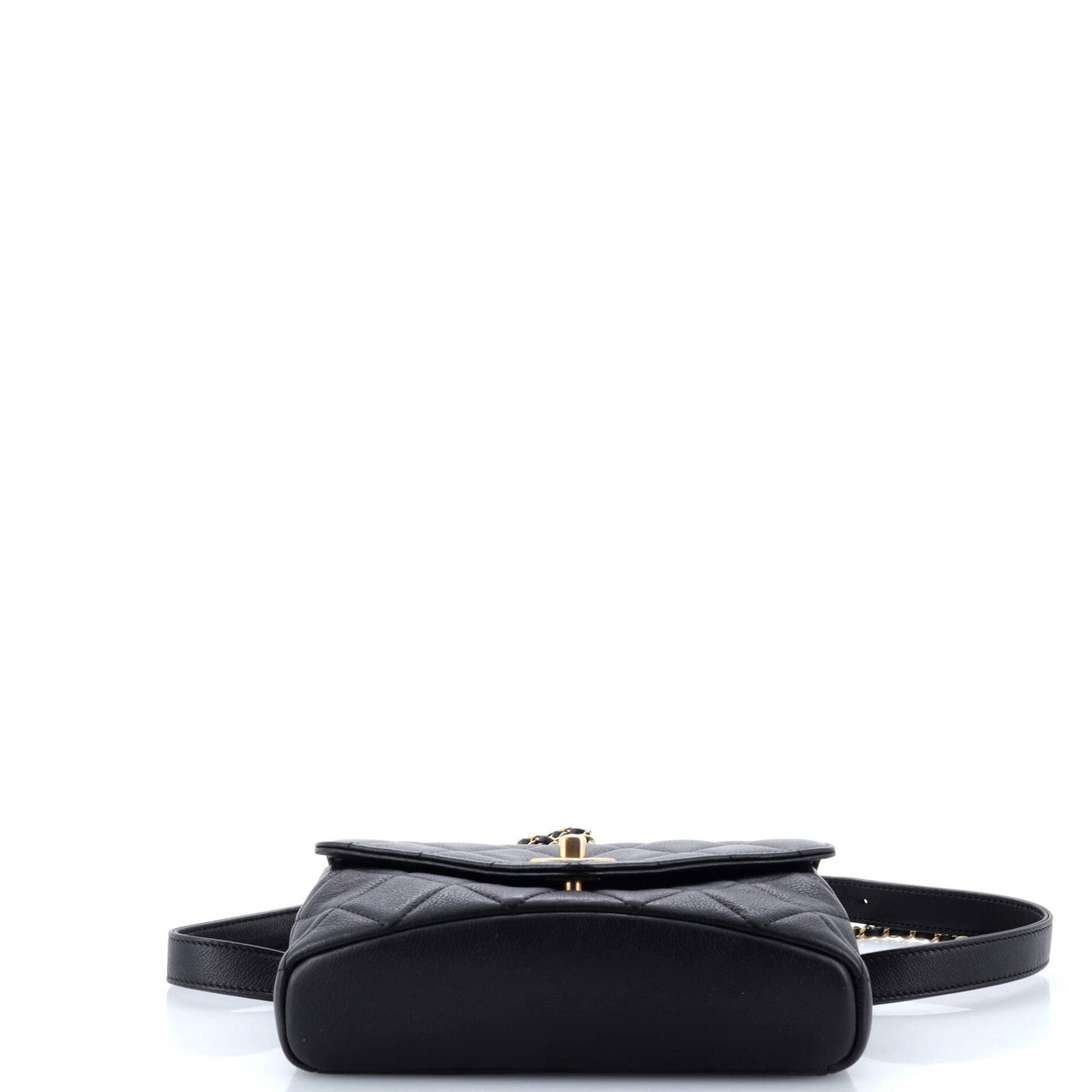 Chanel Carry With Chic Chain Flap Waist Bag Quilted Calfskin