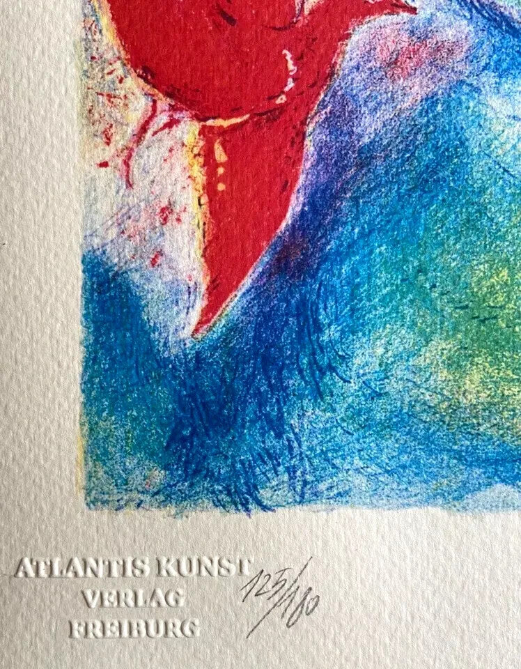 Marc-Chagall Lithograph Hand-Made Coa Hand-Signed Numbered In Pencil
