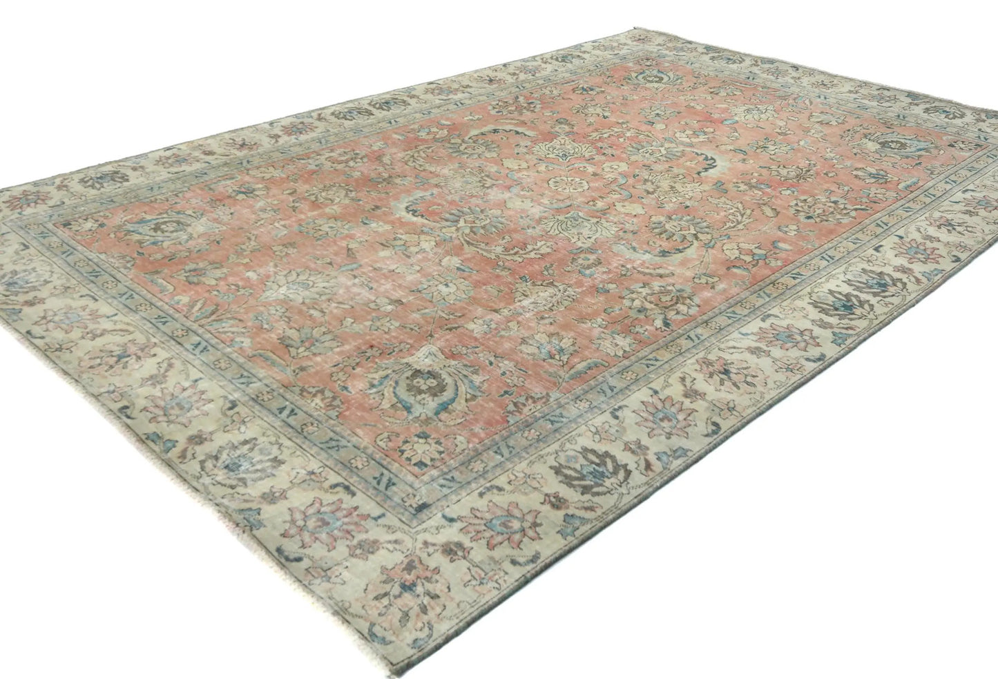 Handmade Semi-Antique Oriental Rug Muted