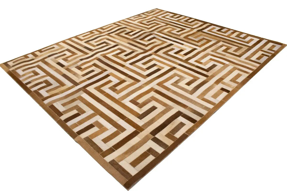 Contemporary Brown Cowhide Rug Large Modern