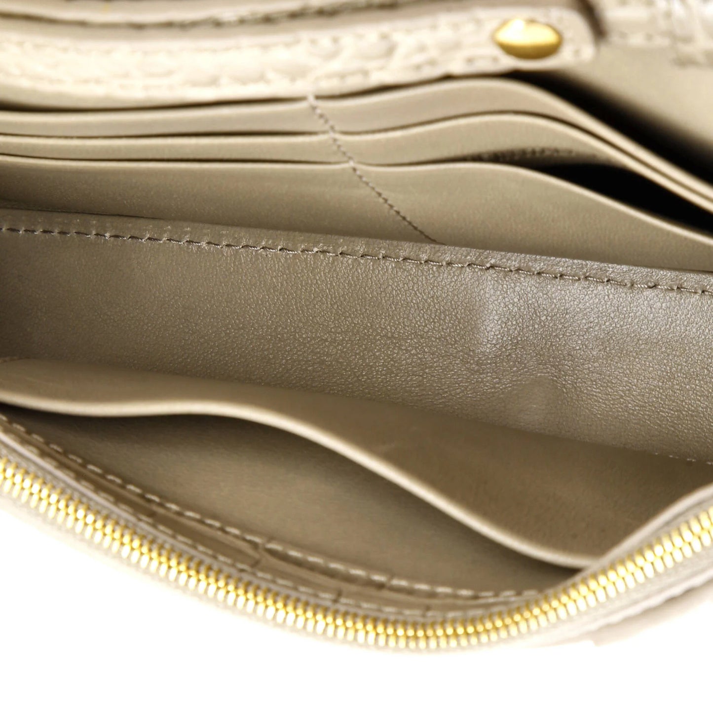 Balenciaga Hourglass Chain Wallet Crocodile Embossed Leather