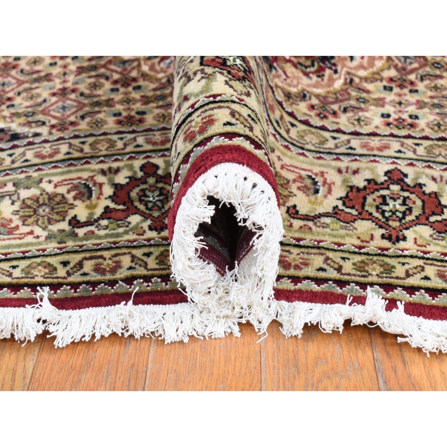 5'X12'9" Red Tebraz Mahi Pure Wool Hand Knotted Gallery Wide Runner Rug