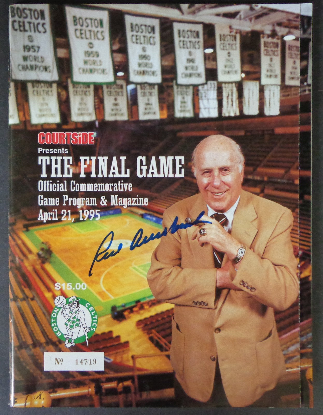 Red Auerbach Signed 1995 Program Final Game