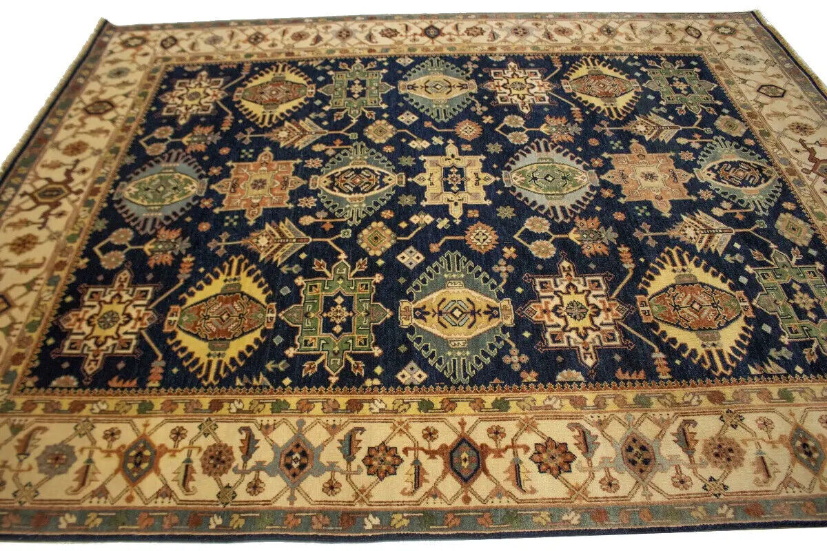 8X10 ft Handmade Indo Karajeh Oriental Rug