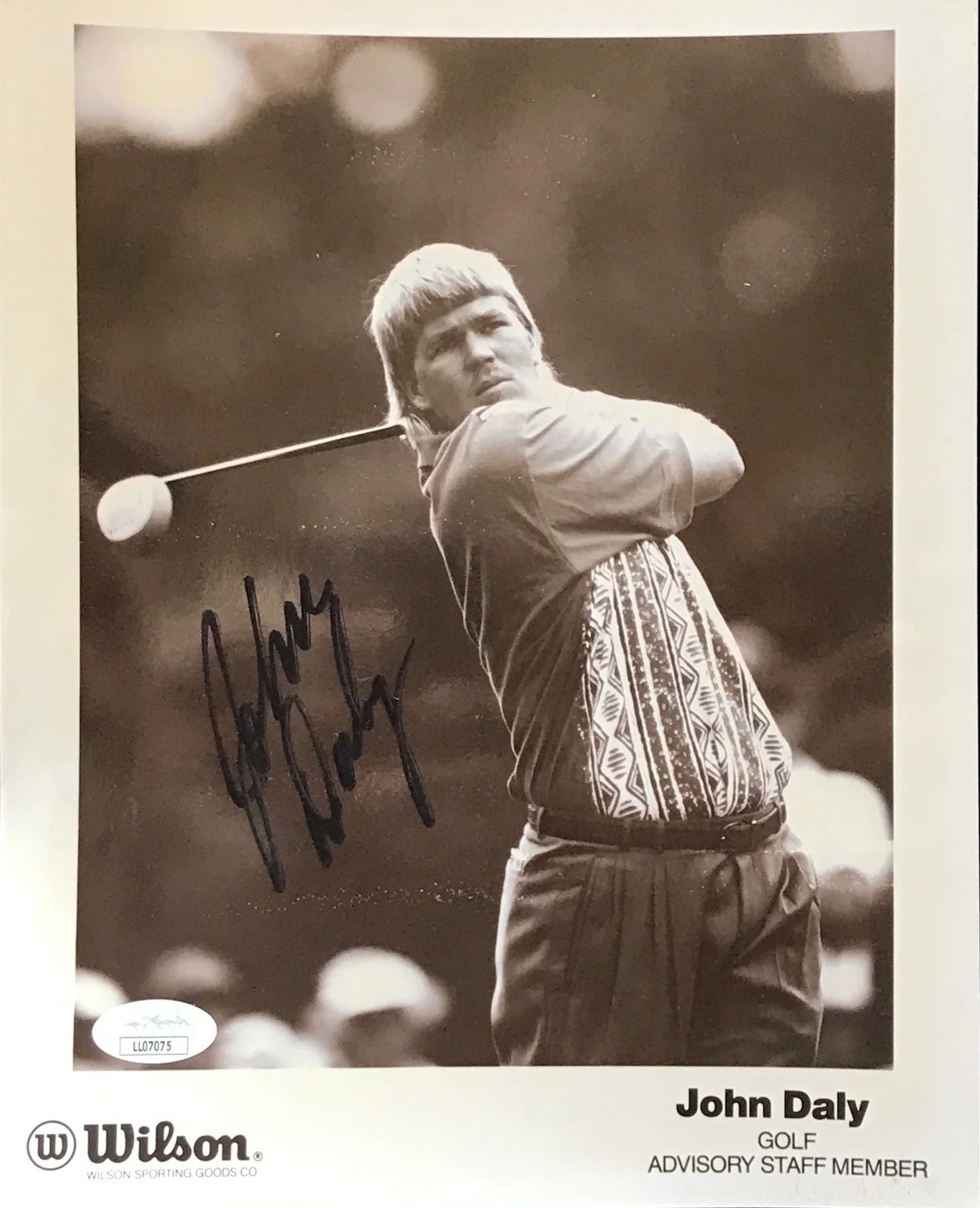 John Daly Autographed Golf 8X10 Photo (Jsa)