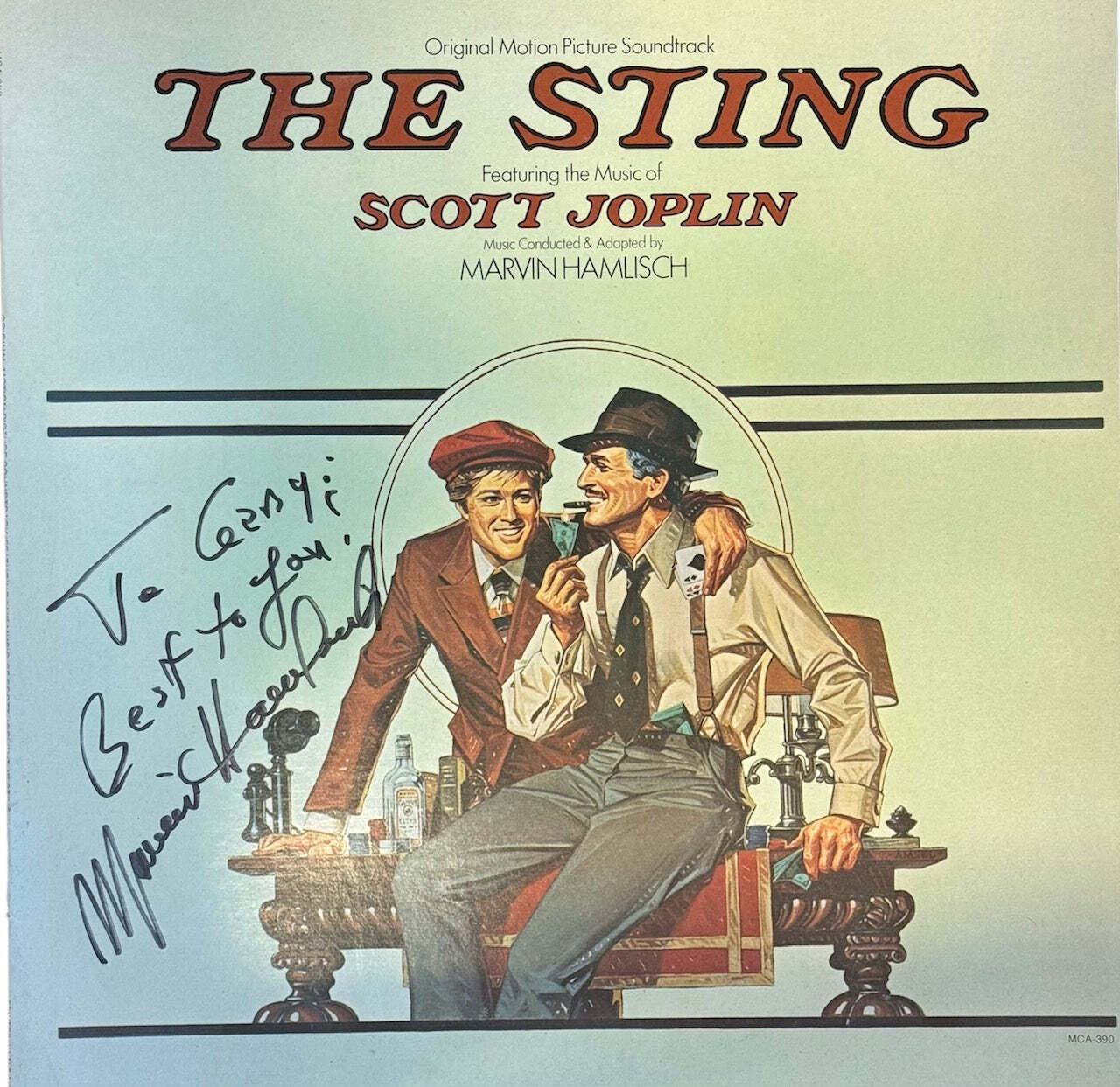 Marvin Hamlisch Autographed The Sting Record