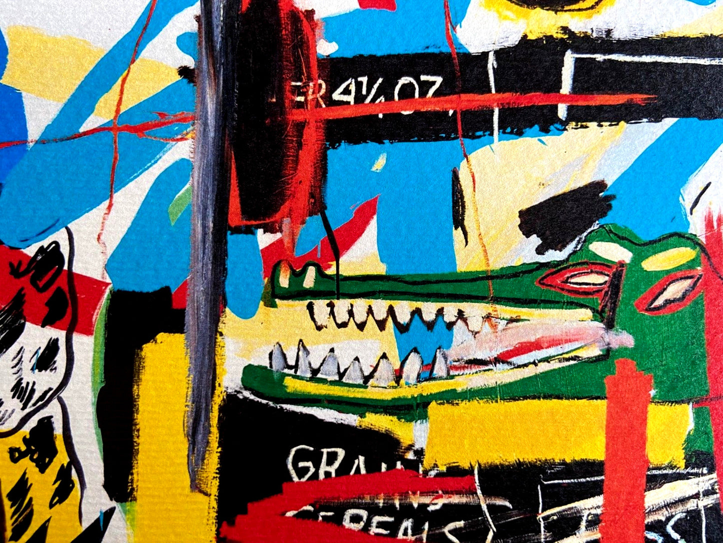 Jean Michel Basquiat Lithograph Coa Signed Op Numbered In Pencil