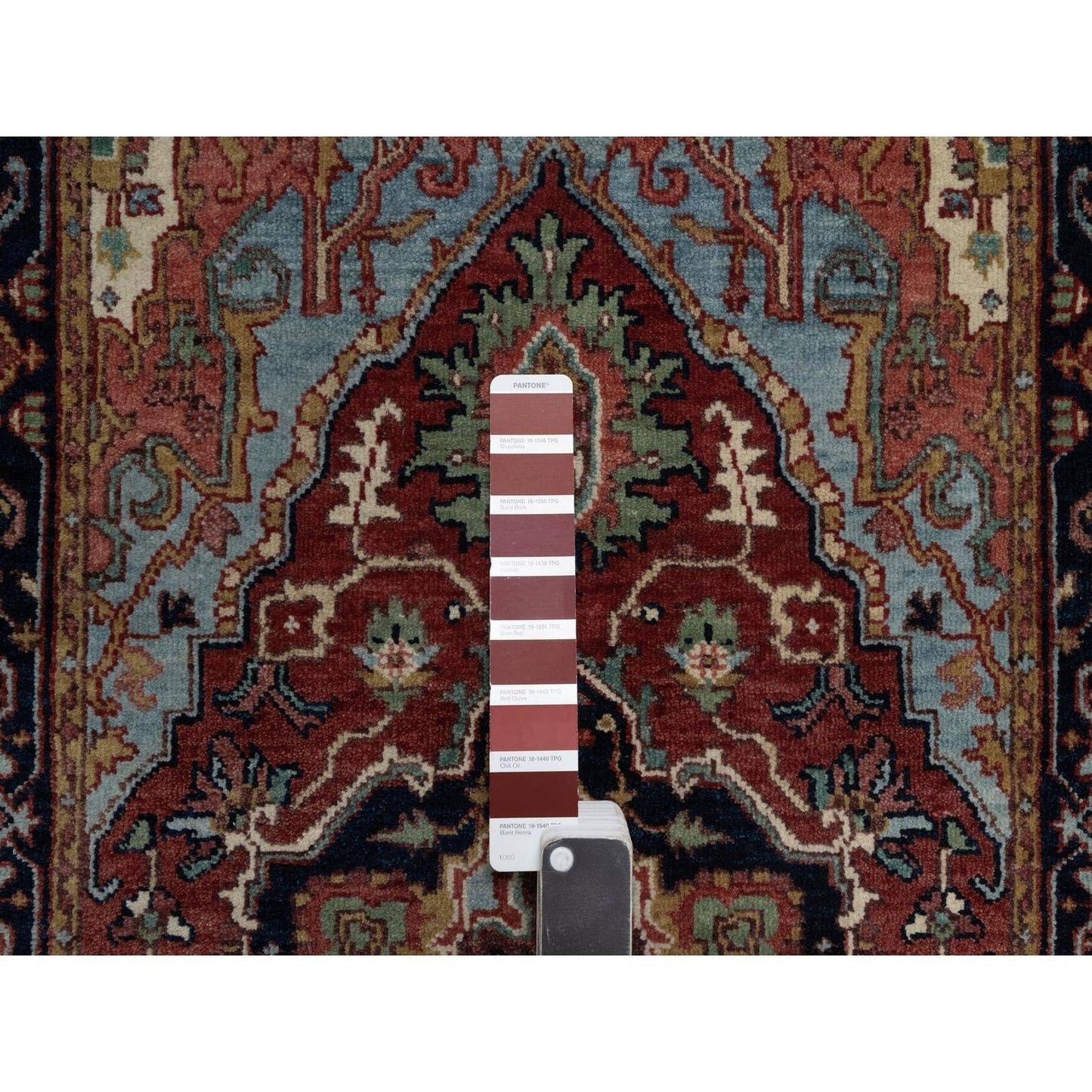 2'6"X6'2" Red Antiqued Heris Hand Knotted New Zealand Wool Runner Rug