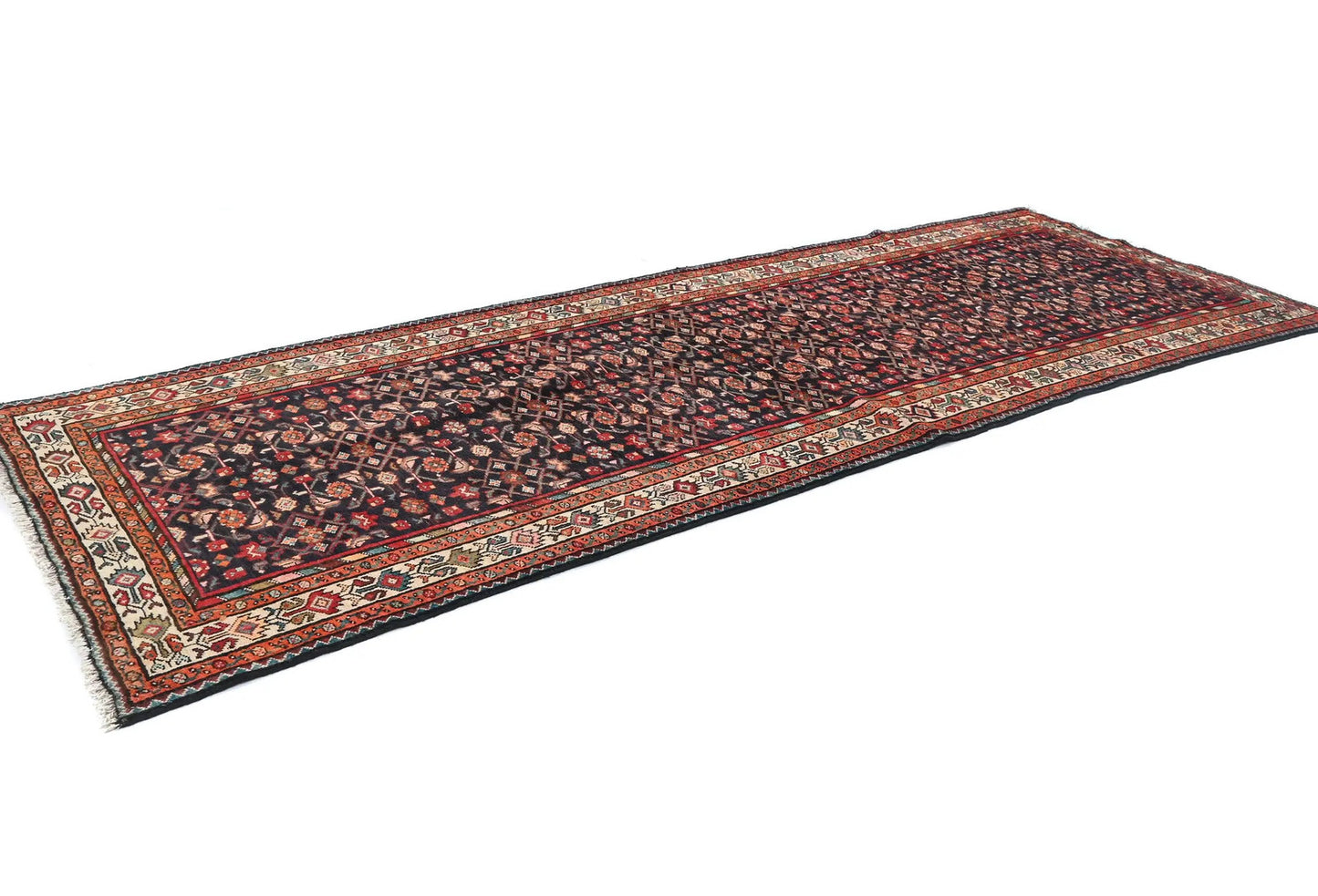 Plum Vintage Tribal Floral Sytle 4X11 Ft