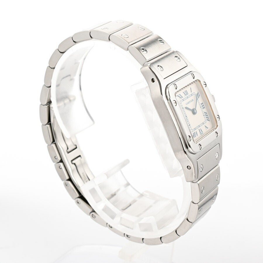 Cartier Santos Galve Sm W20017D6 White Case Size 23Mm Ladies Used Watch #7107
