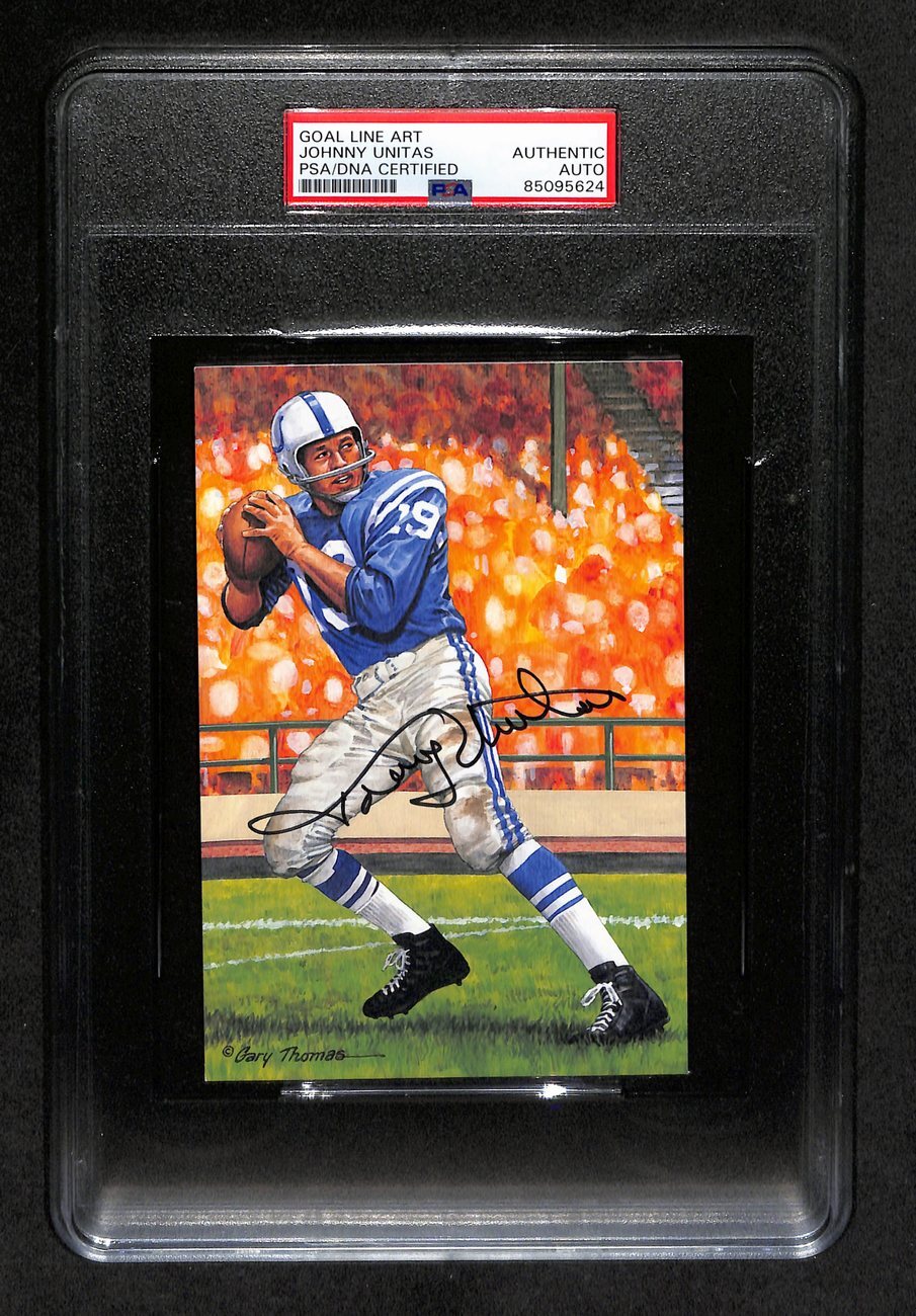 Johnny Unitas Hof Colts Autographed Glac