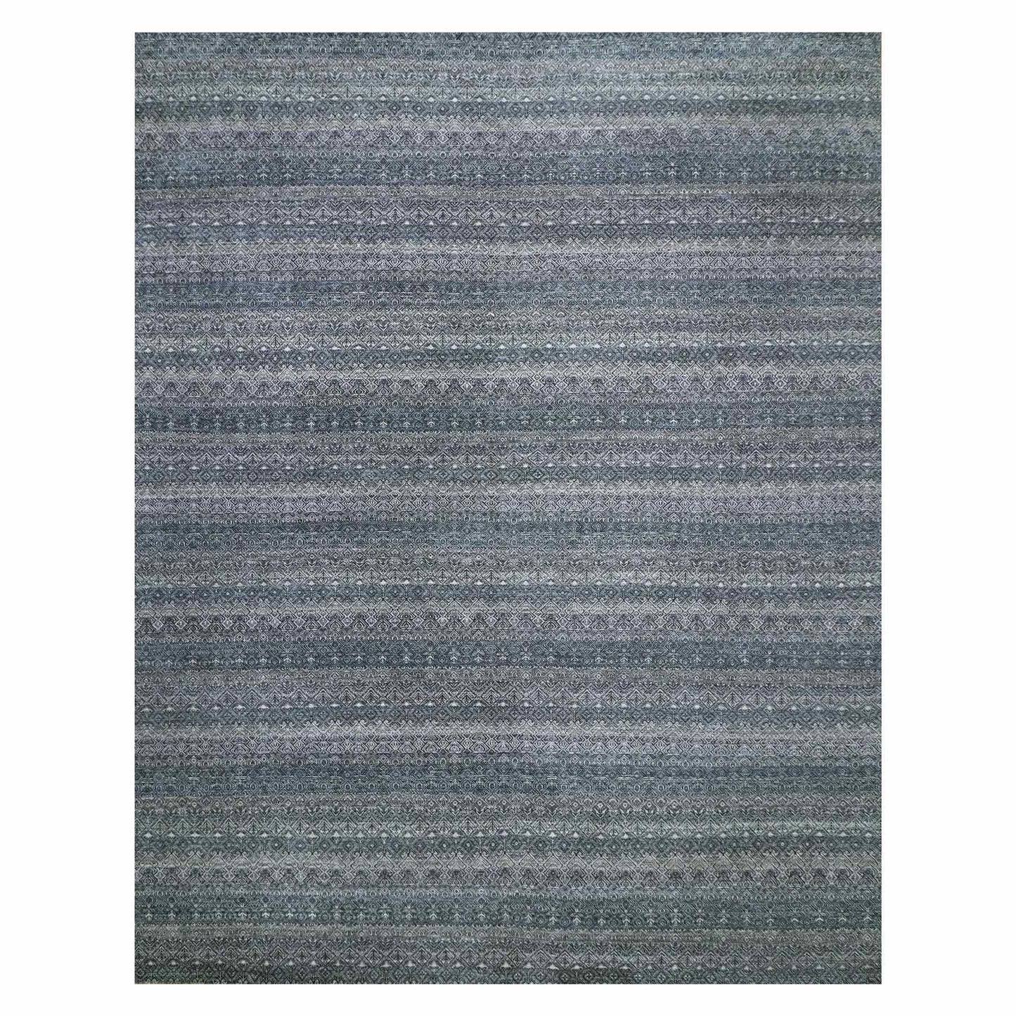 12'1X15'1" Network Gray Wool Hand Knotted Kohinoor Herat Oversized Rug