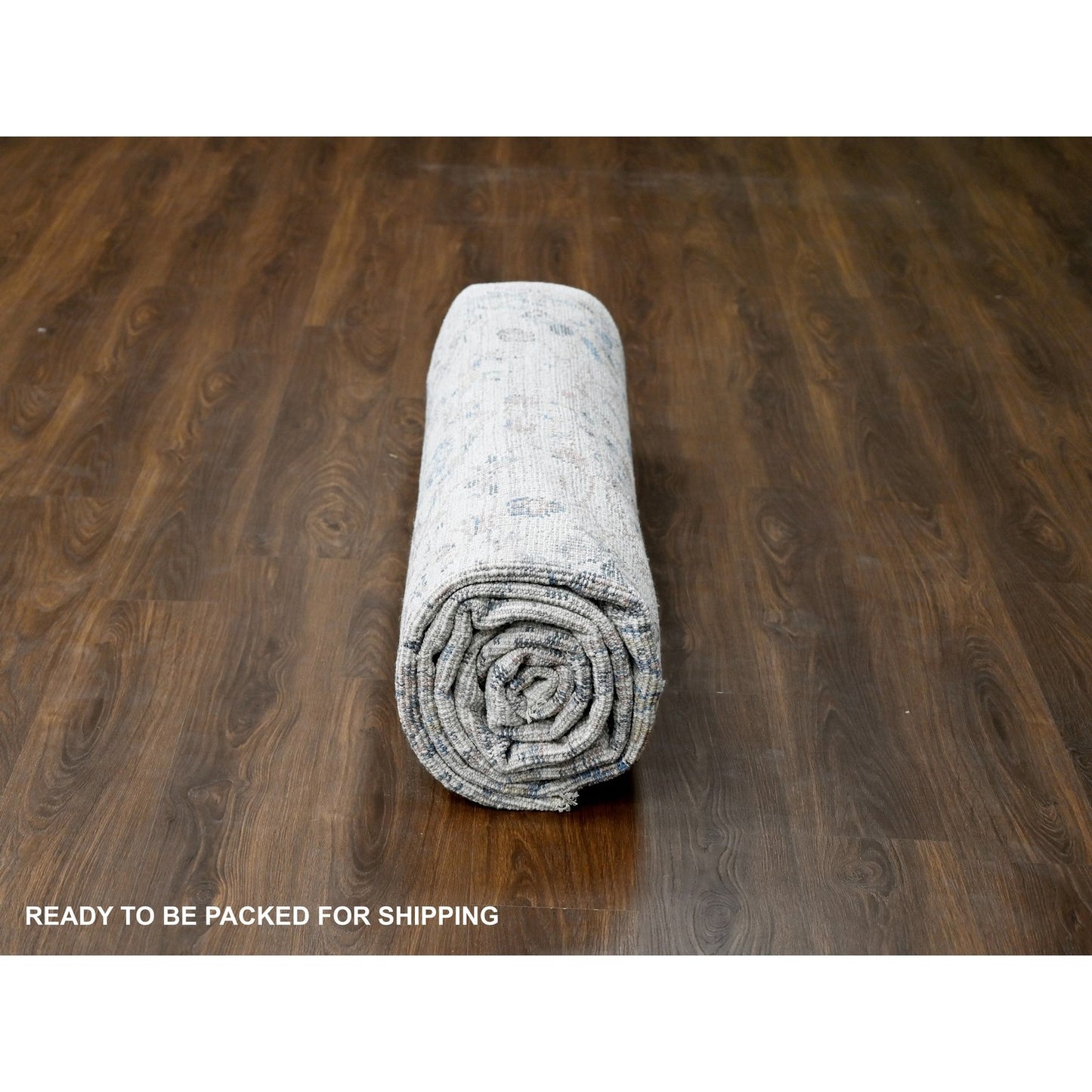 8'10"X11'10" Ivory Pure Wool Hand Knotted Mahal Design Oriental Rug