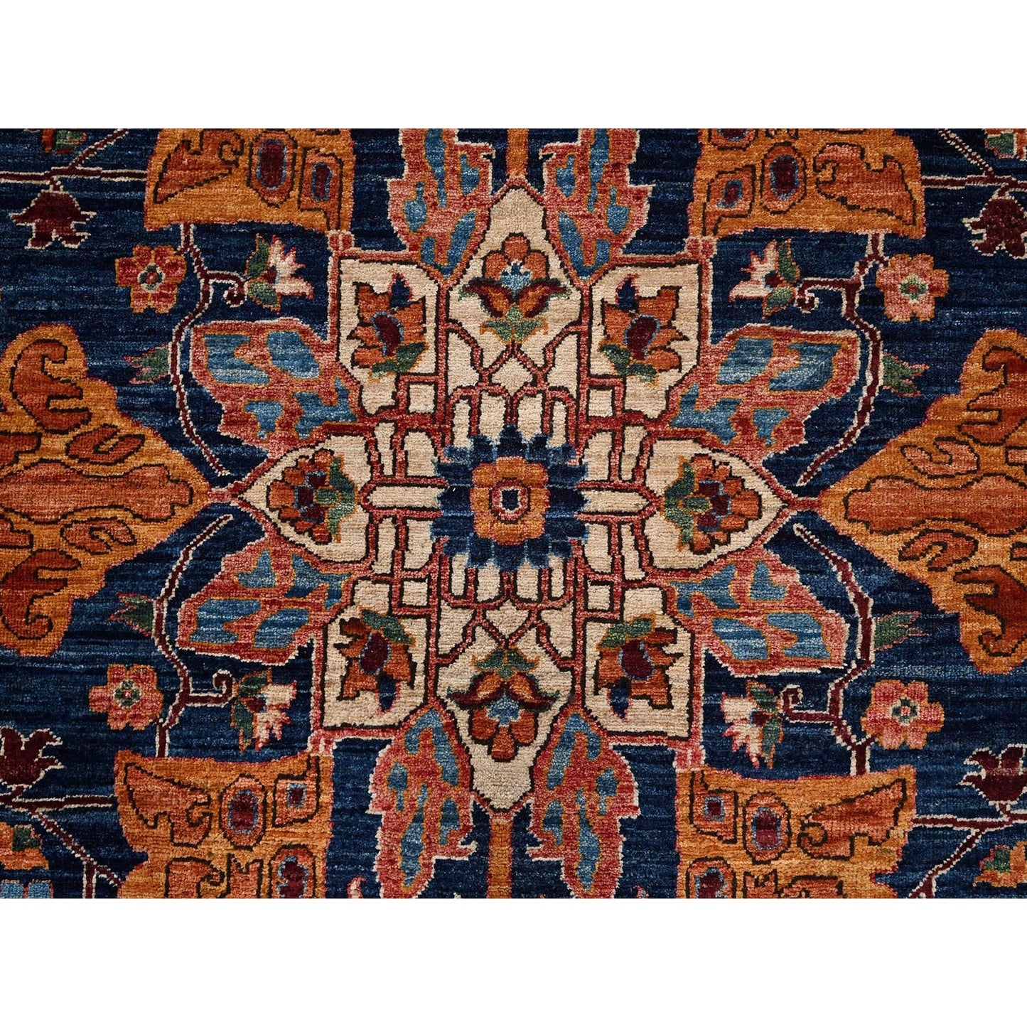 10'2"X13'8" Red Seeripe Heris Aryana Collection Soft Wool Hand Knotted Rug