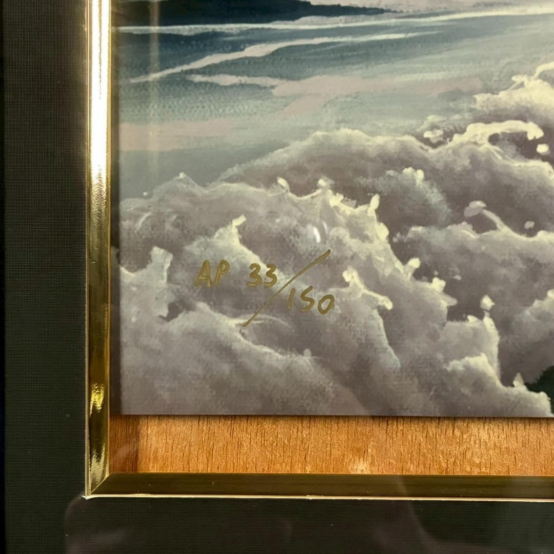 John-Al Hogue "Luna Seas" Signed Serigraph Ap Hand-Embellished Canvas Hawaii Art