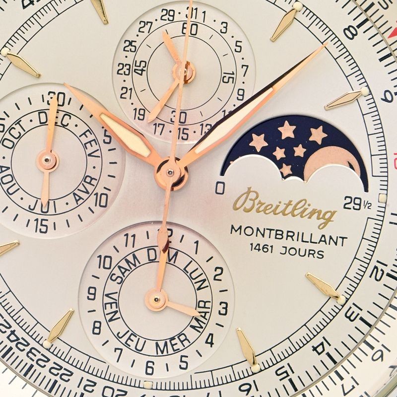 Breitling Montbrillant Olympus A19030 Silver Men'S Used Watch #6109