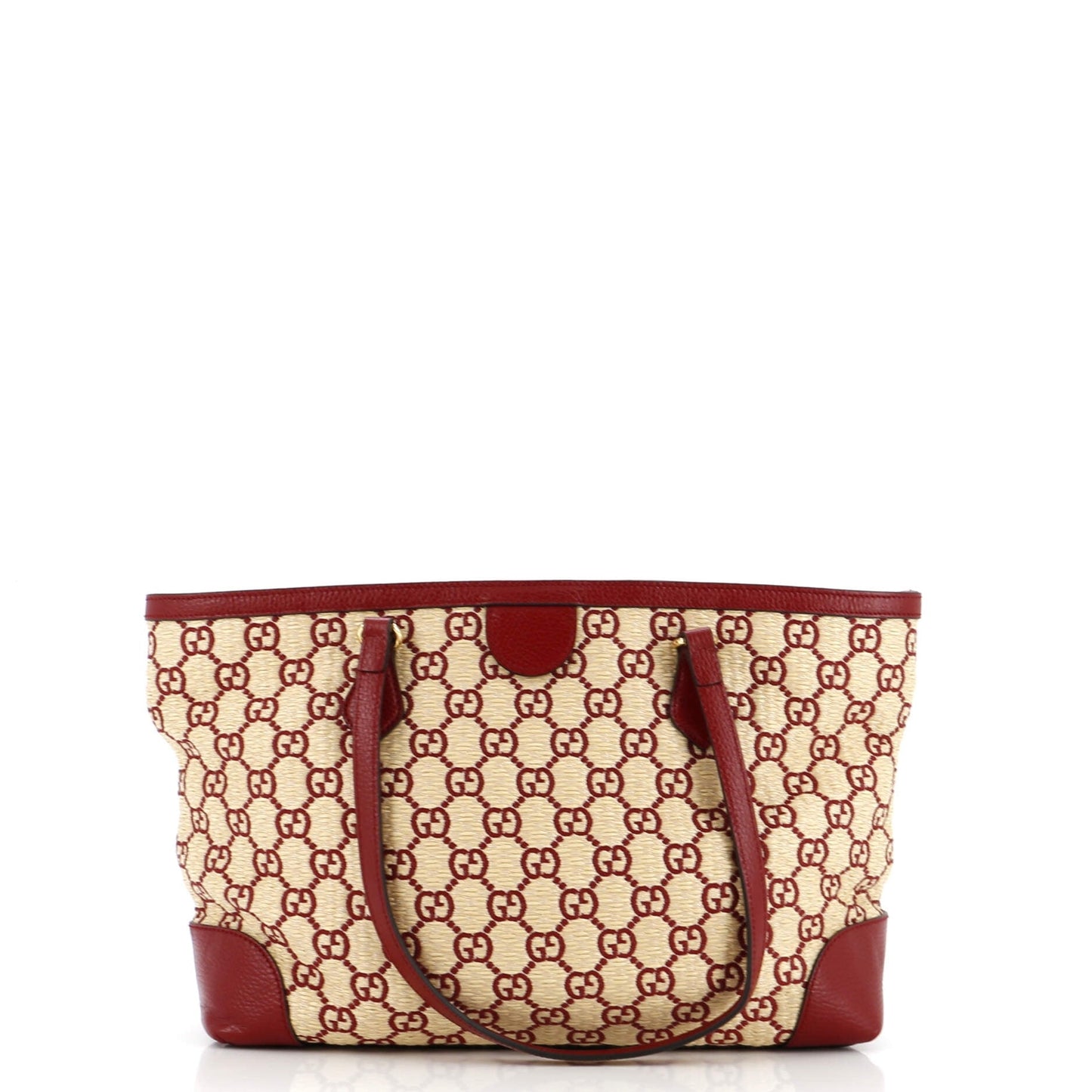 Gucci Ophidia Shopping Tote Gg Raffia Medium