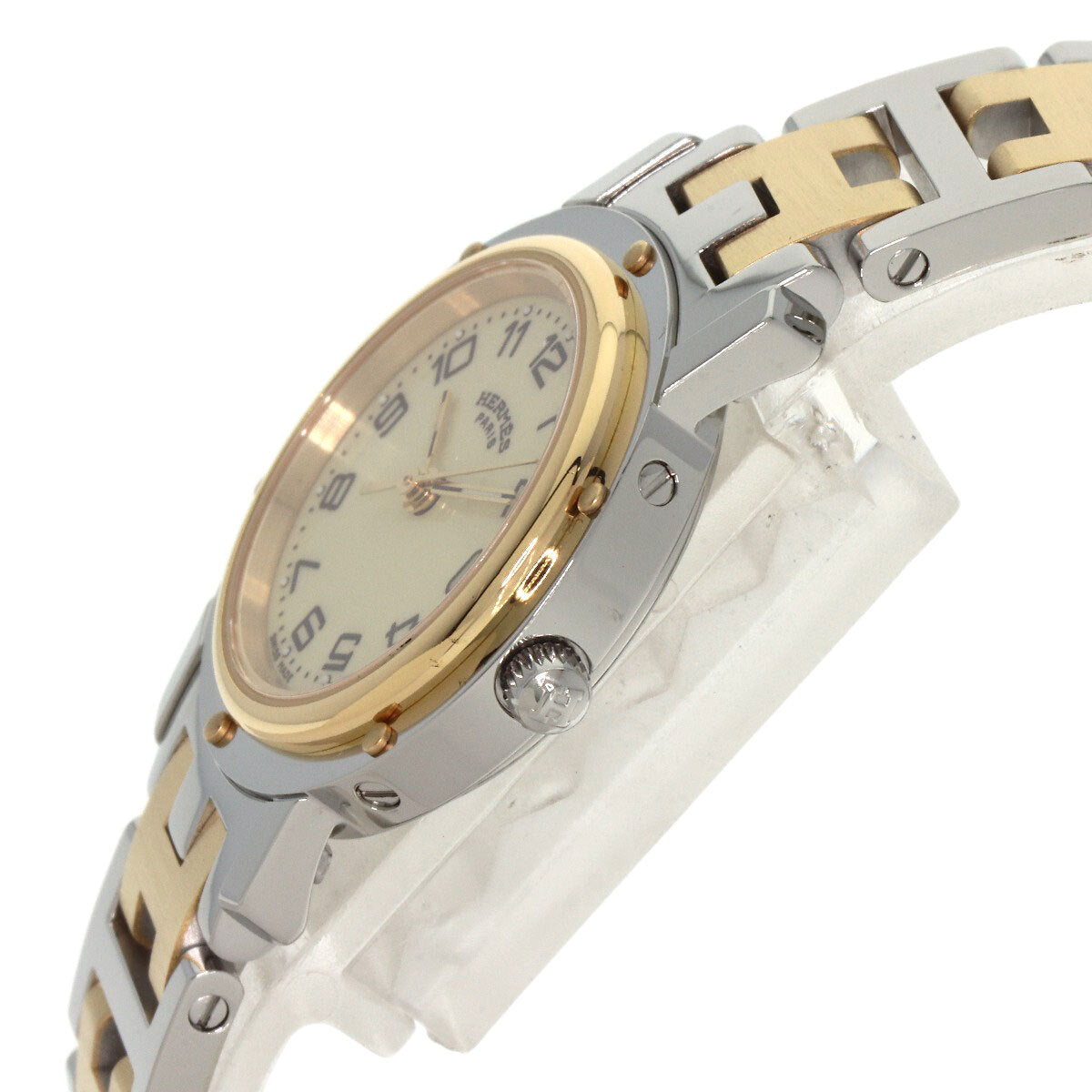 Hermes Clipper Watches Cl4.220 Stainless Steel/Ssxgp Ladies