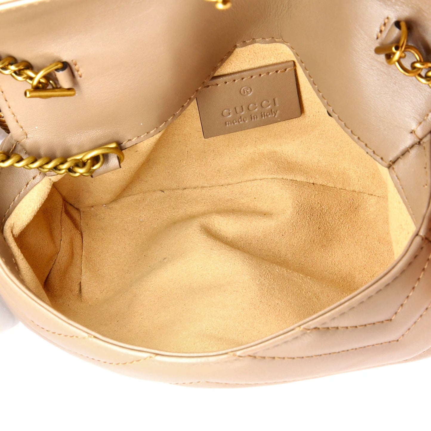 Gucci Gg Marmont Flap Bag Matelasse Leather Super Mini