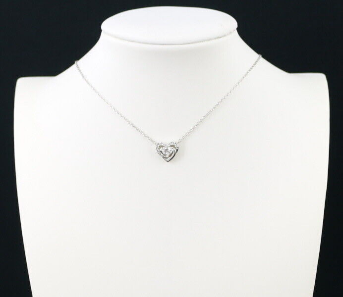 La Soma Necklace Diamond 0.302Ct/0.06Ct Heart 900 850 Platinum