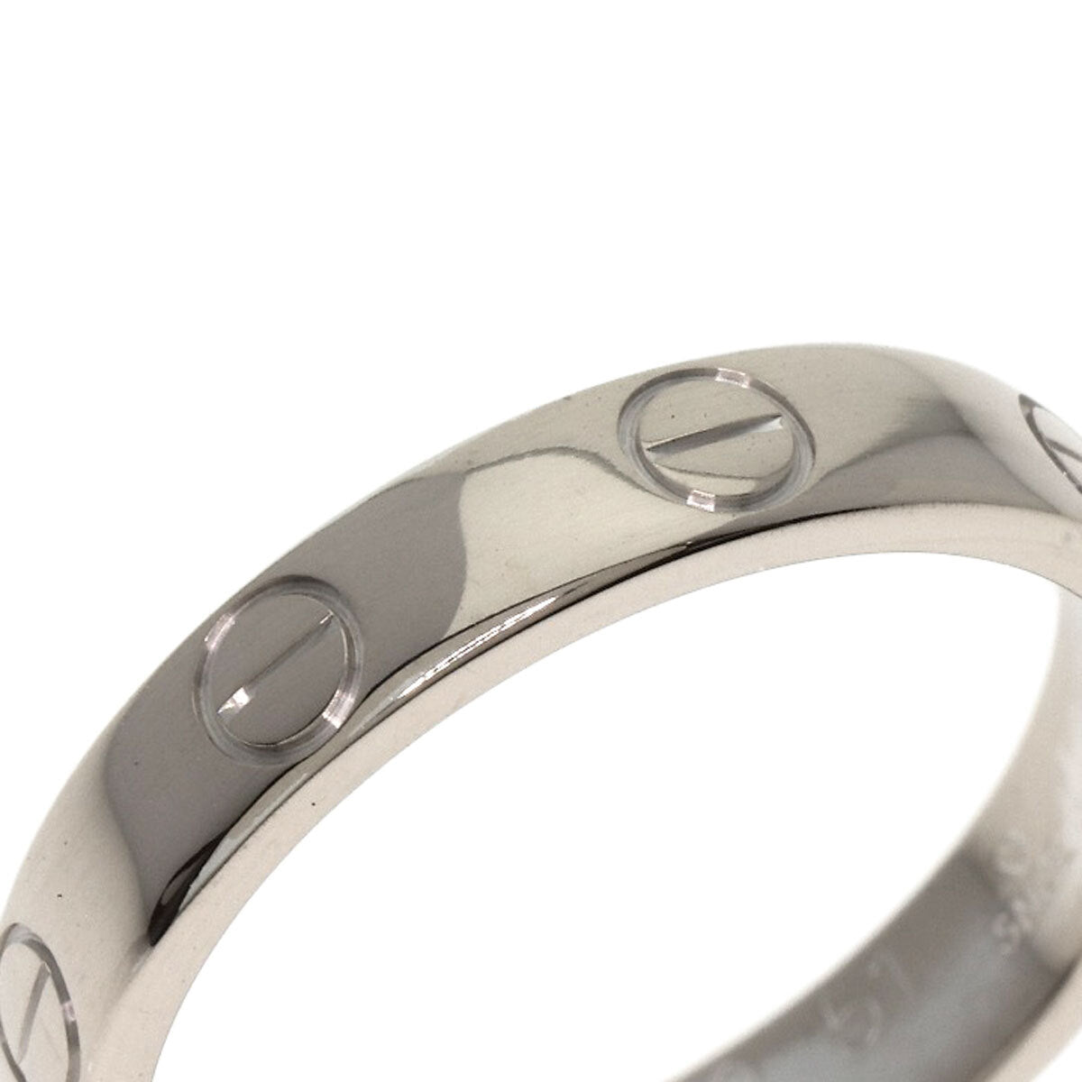 Cartier Ring Mini Love Ring #51 K18 White Gold