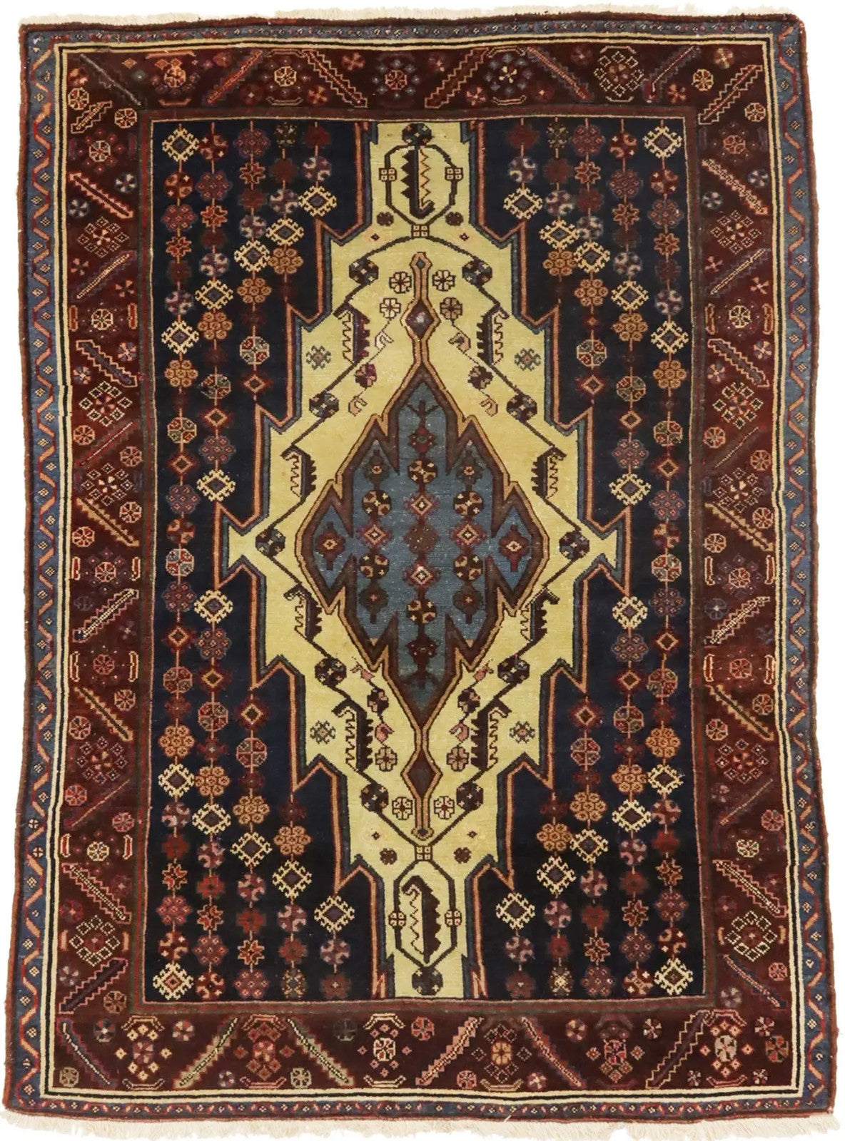Antique Handmade Geometric Tribal Style Oriental