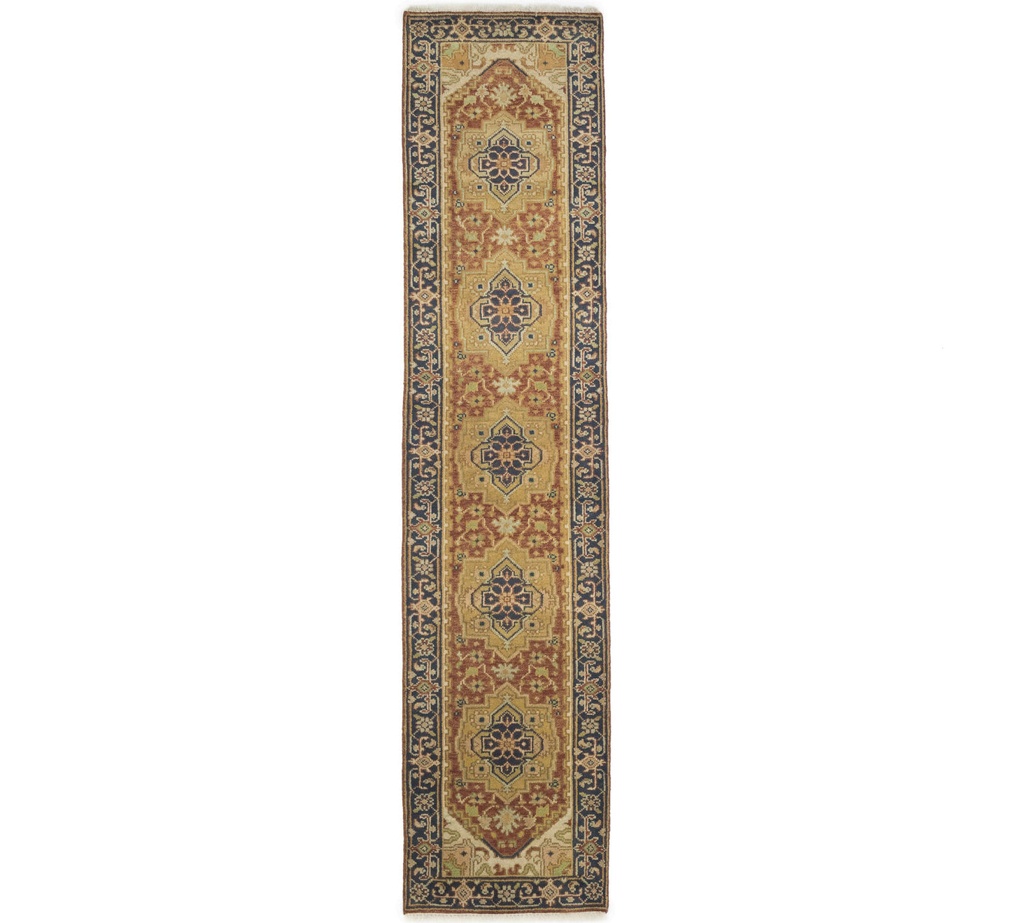 Handmade Serapi Heriz Oriental Runner Rug Floral