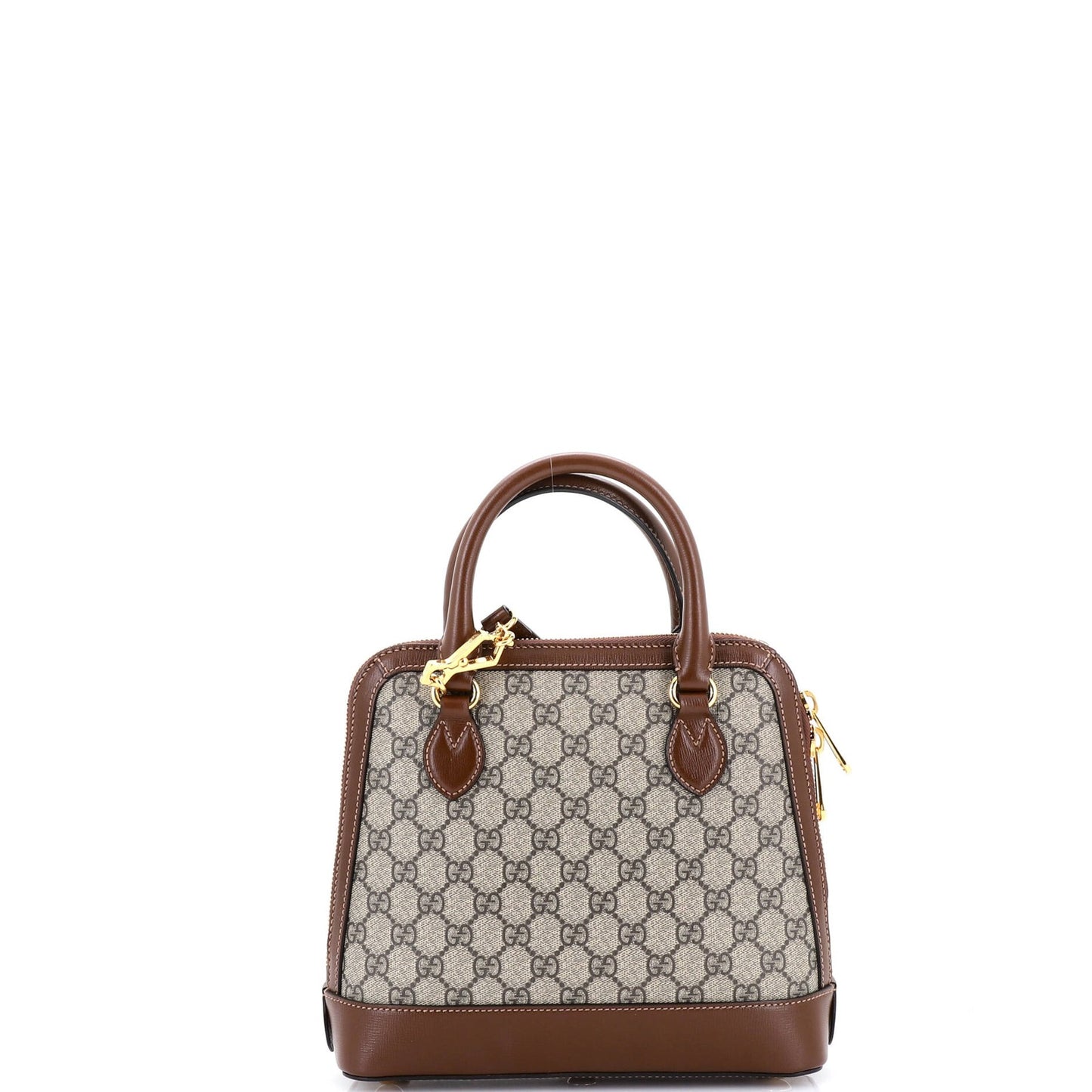 Gucci Horsebit 1955 Top Handle Bag Gg Coated Canvas With Leather Small