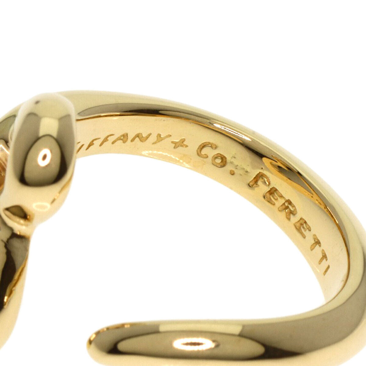 Tiffany&Co. Ring Open Heart K18 Yellow Gold