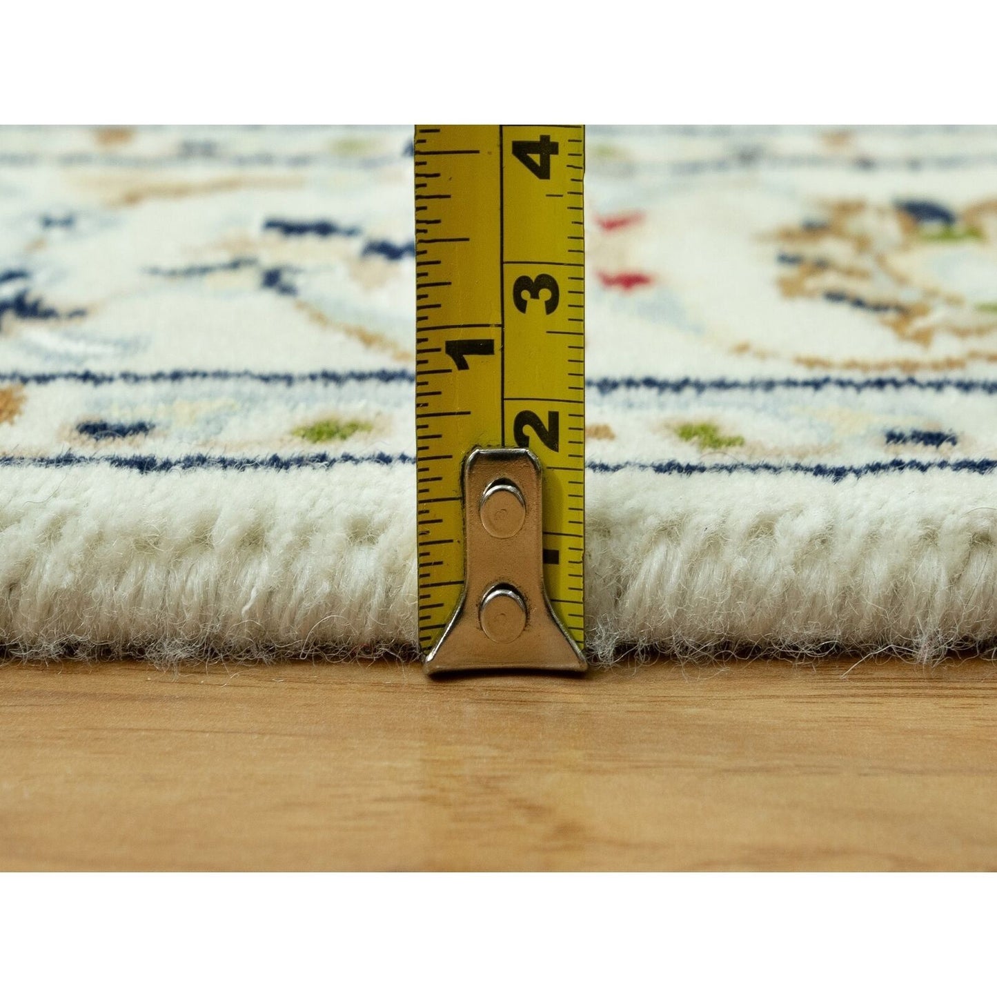 2'8"X21'8" Cloud Nine White Nain Wool 250 Kpsi Hand Knotted Xl Runner Rug